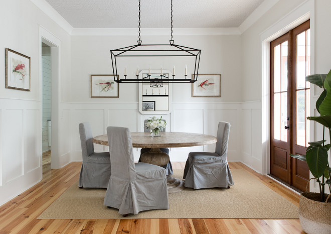 Coastal Farmhouse Dining Room with Board and batten millwork Coastal Farmhouse Dining Room with Board and batten millwork Coastal Farmhouse Dining Room with Board and batten millwork #CoastalFarmhouse #DiningRoom #Coastaldiningroom #farmhousediningroom #Boardandbatten #millwork