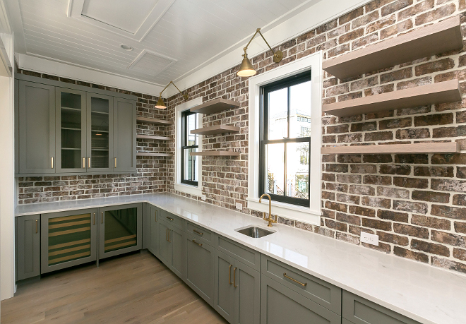 Farmhouse Pantry with brick backsplash Grey Farmhouse Pantry with brick backsplash Farmhouse Pantry with brick backsplash Farmhouse Pantry with brick backsplash Farmhouse Pantry with brick backsplash #FarmhousePantry #brickbacksplash