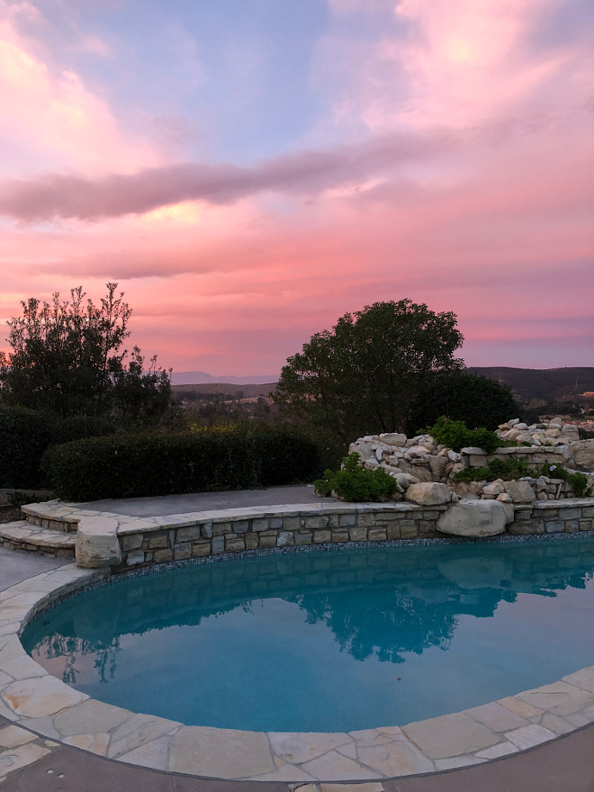 Backyard Pool Sunset