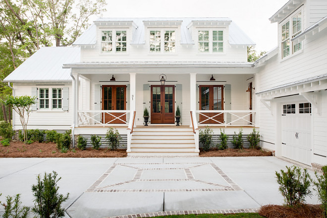 Wood French Doors Southern Home with Wood French Doors Wood French Doors #WoodFrenchDoors #SouthernHome