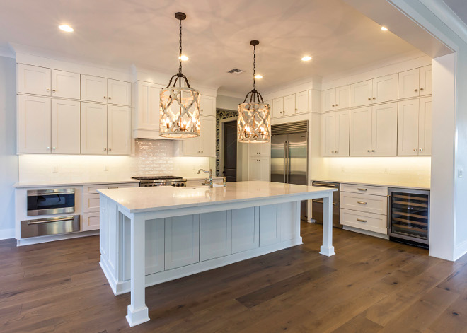 This kitchen is really pretty and very well-planned