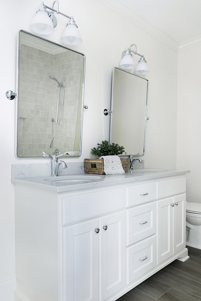 Guest Bathroom Design with two sinks