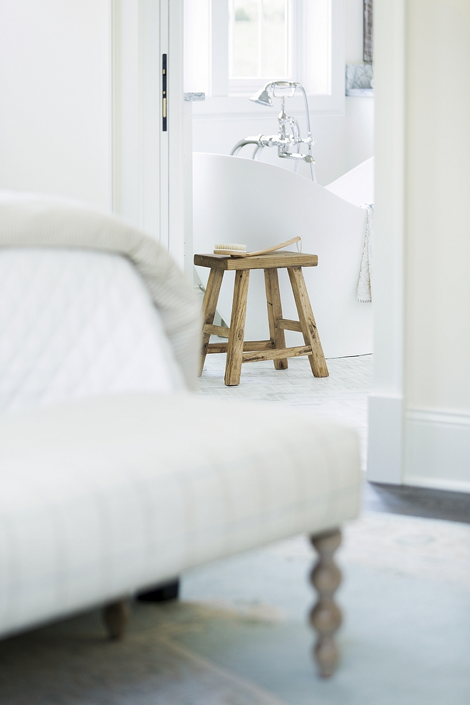 Teak Bathroom Stool source on Home Bunch