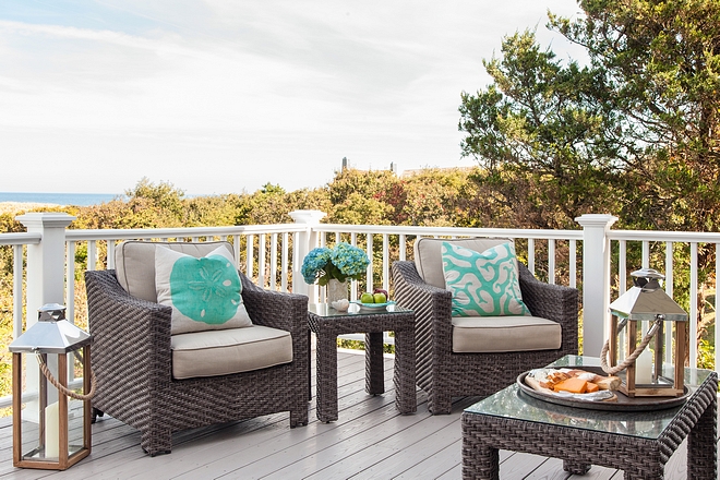 coastal pillows Outdoor club chairs