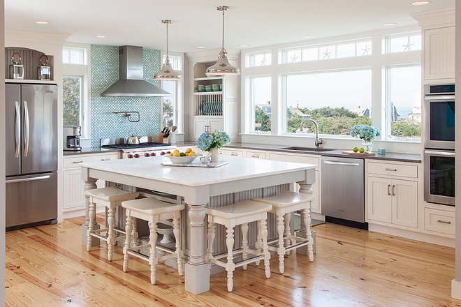 Coastal kitchen island