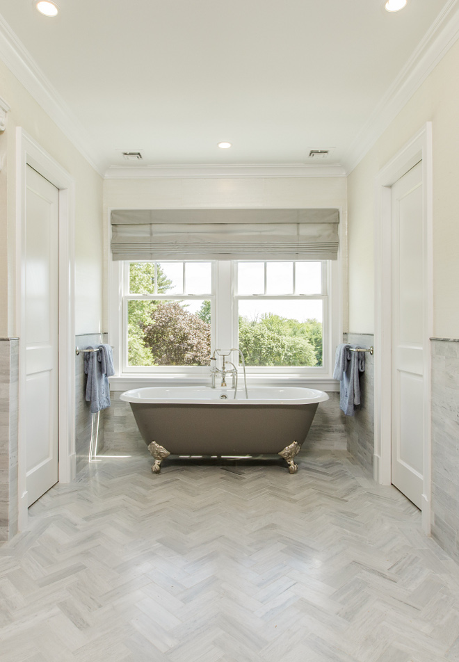 Herringbone Tile Herringbone source on Home Bunch Tile Herringbone Tile #HerringboneTile