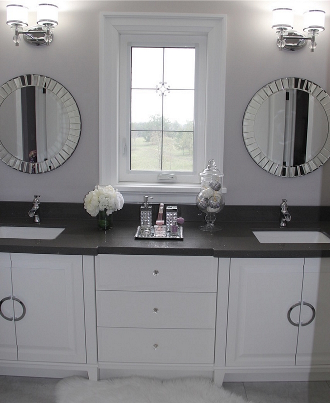 The Jack and Jill bathroom that our eldest daughters share