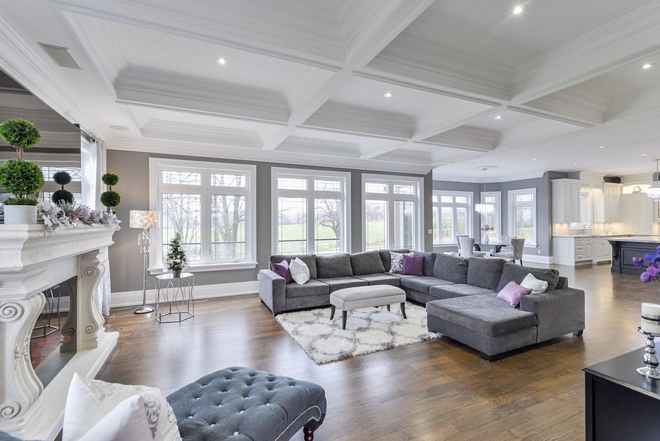 Family room Coffered Ceiling Family room Coffered Ceiling Family room Coffered Ceiling #Familyroom #CofferedCeiling