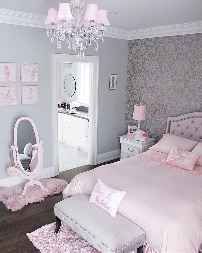 Grey & Pink Bedroom Grey & Pink Bedroom kids bedroom Grey & Pink Bedroom Grey & Pink Bedroom #GreyPinkBedroom