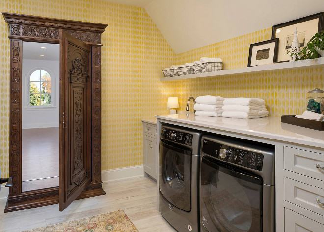 Yellow Laundry Room Yellow Laundry Room Yellow Laundry Room #YellowLaundryRoom