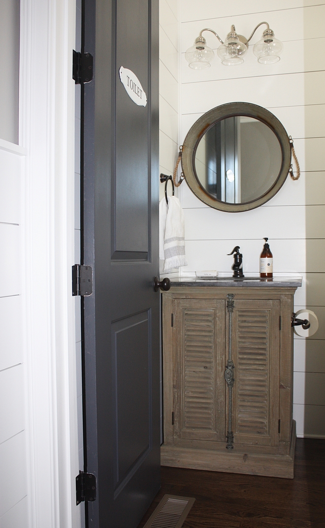 Farmhouse Powder Room with shiplap Farmhouse Powder Room with shiplap Farmhouse Powder Room with shiplap Farmhouse Powder Room with shiplap #Farmhouse #PowderRoom #shiplap