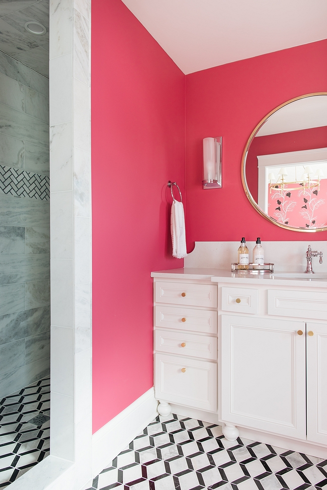 Fuchsia Bathroom Fuchsia Bathroom Kids Fuchsia Bathroom paint color on Home Bunch #Fuchsia #Bathroom