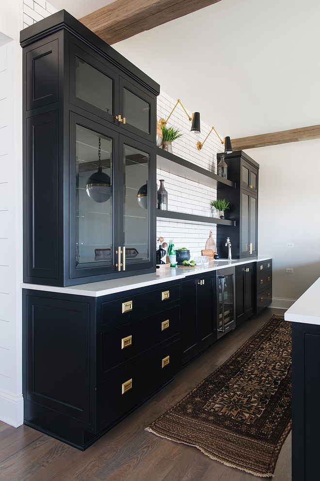 Benjamin Moore Black Black Cabinet paint color #BenjaminMooreBlack #BlackCabinet #paintcolor