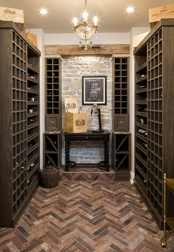 Herringbone Brick floor ideas Wine Room Wine Room Herringbone Brick floor #HerringboneBrick #wineroom