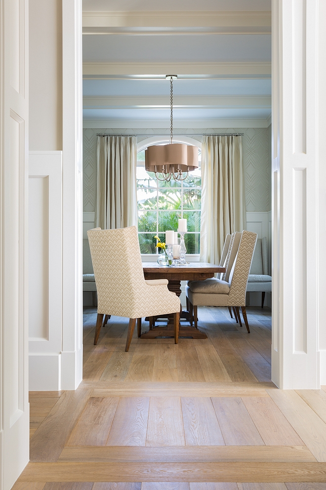 Dining room hardwood Dining room White Oak hardwood flooring White Oak hardwood flooring dining room source on Home Bunch #WhiteOak #hardwoodflooring