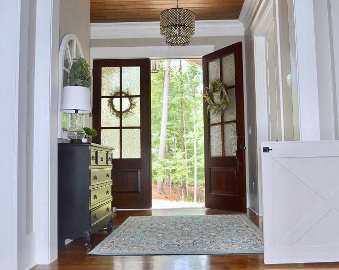 Foyer with double front doors - source on Home Bunch