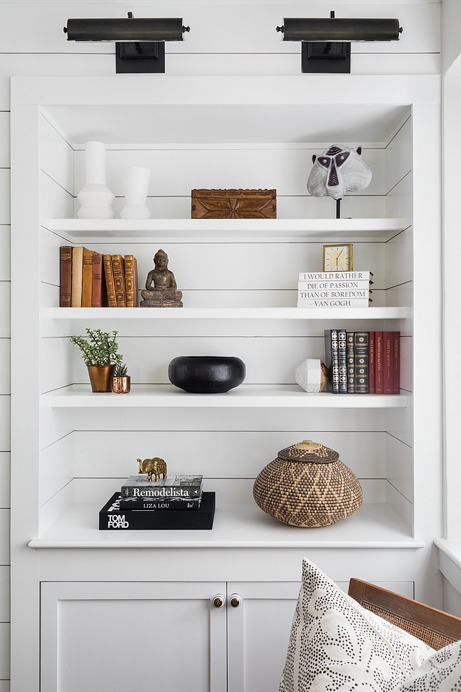 DIY Shiplap Bookcase Shiplap Shiplap Bookcase DIY Shiplap Bookcase Shiplap all sources on Home Bunch #ShiplapBookcase #Shiplap #Bookcase