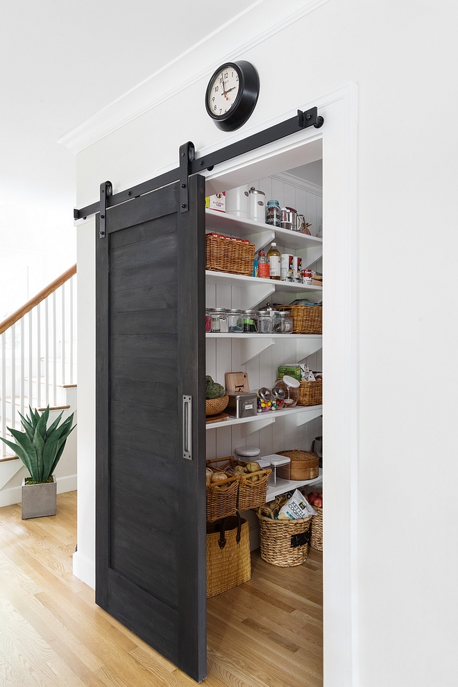 Pantry Door Pantry Door Pantry Door pantry features a black barn door Black Farmhouse Pantry Door #PantryDoor #Farmhouse #pantry #door