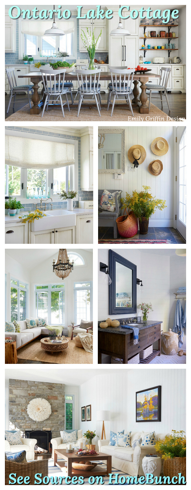 Coastal Farmhouse Lake Cottage Sources on Home Bunch