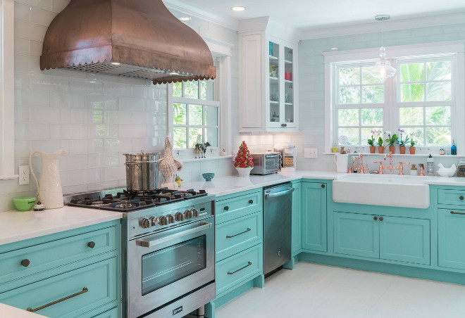 Turquoise Kitchens at their Refreshing Best: Welcome Home Breezy Summer  Charm